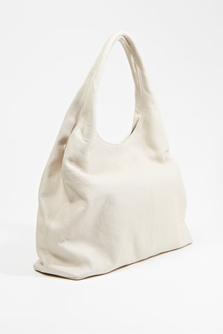 Sac porté épaule en cuir Atika - Ivoire