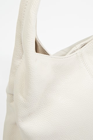 Sac porté épaule en cuir Atika - Ivoire