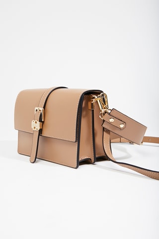 Sac bandoulière en cuir Serena - Sable