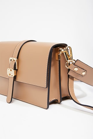 Sac bandoulière en cuir Serena - Sable