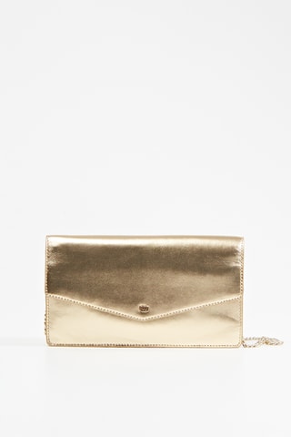 Sac bandoulière en cuir Katy - Platine