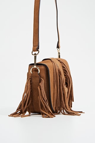 Sac bandoulière en nubuck Mathy - Marron