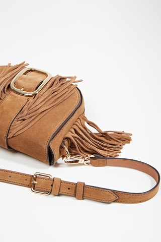 Sac bandoulière en nubuck Mathy - Marron