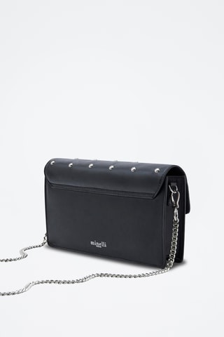 Sac bandoulière en cuir Katy - Noir