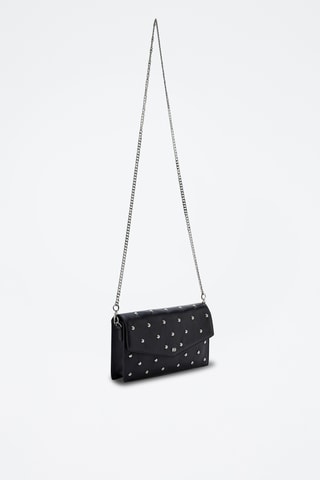 Sac bandoulière en cuir Katy - Noir