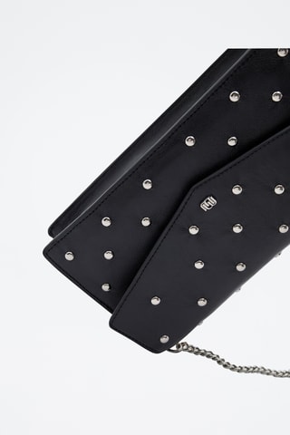 Sac bandoulière en cuir Katy - Noir