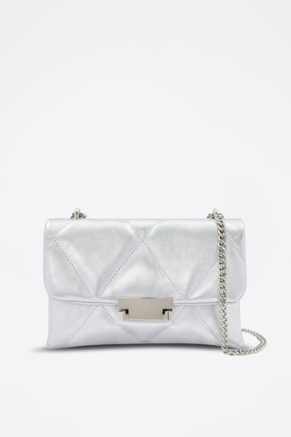 Sac bandoulière en cuir - Argenté