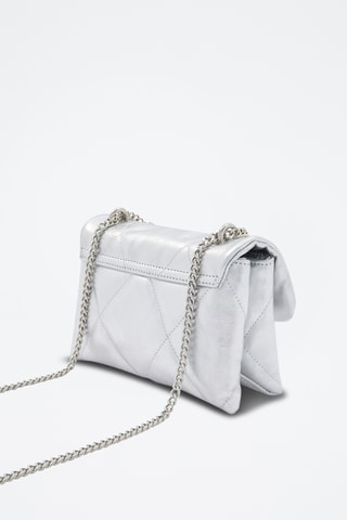 Sac bandoulière en cuir - Argenté