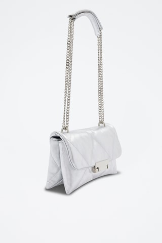 Sac bandoulière en cuir - Argenté