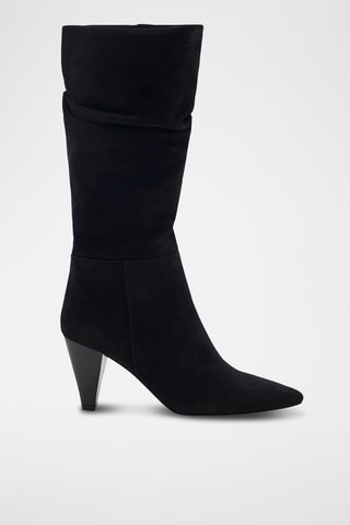 Bottes en cuir de veau Farrah - Noir