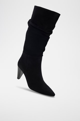 Bottes en cuir de veau Farrah - Noir
