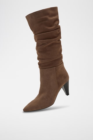 Bottes en cuir de veau Farrah - Marron