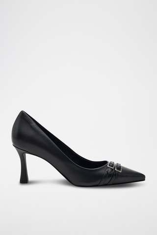 Escarpins en cuir de chèvre Flora - Noir