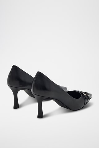 Escarpins en cuir de chèvre Flora - Noir