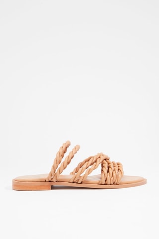 Mules en cuir Indyla - Camel