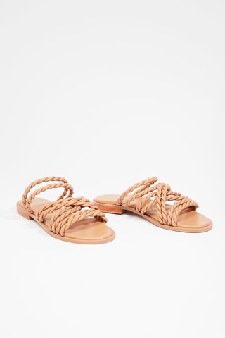Mules en cuir Indyla - Camel