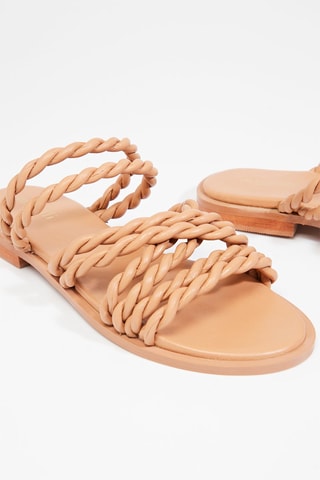 Mules en cuir Indyla - Camel