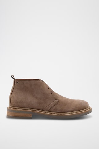 Boots en croûte de cuir de veau Maze - Marron clair
