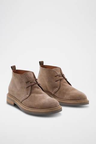 Boots en croûte de cuir de veau Maze - Marron clair