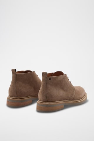 Boots en croûte de cuir de veau Maze - Marron clair