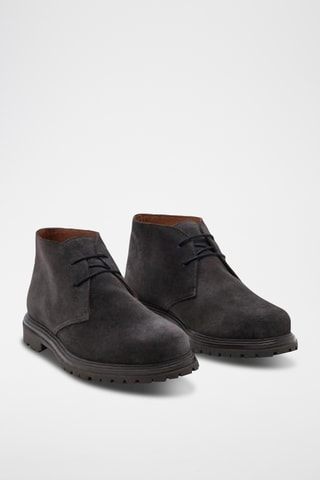 Bottines en cuir de veau nubuck Joao - Anthracite