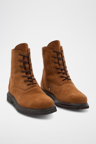 Bottines en cuir de veau nubuck Jorge - Camel