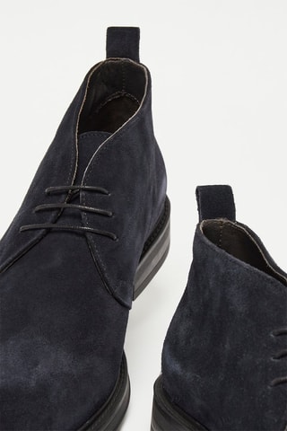 Boots en cuir de veau - Bleu marine