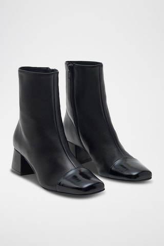 Bottines en cuir de chèvre Fallon - Noir