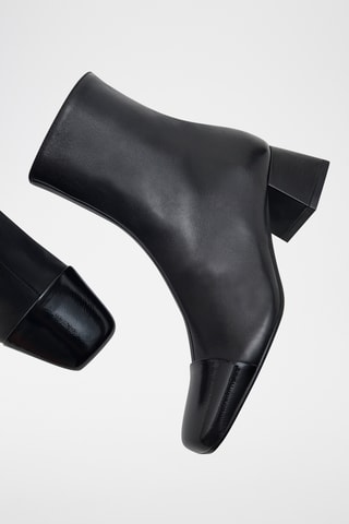 Bottines en cuir de chèvre Fallon - Noir