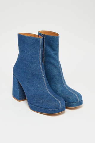 Bottines en jean - Ciel