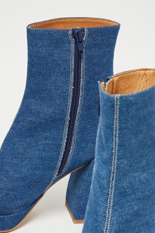 Bottines en jean - Ciel