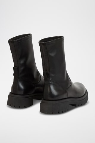 Bottines en cuir de veau - Noir