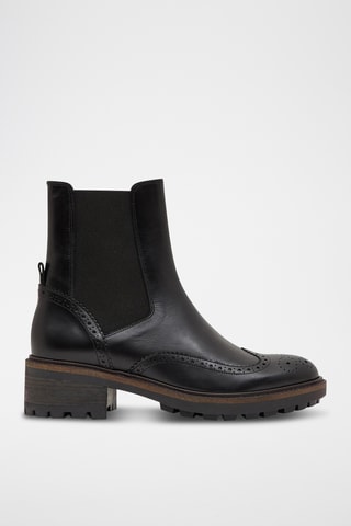 Bottines Chelsea en cuir de veau - Noir