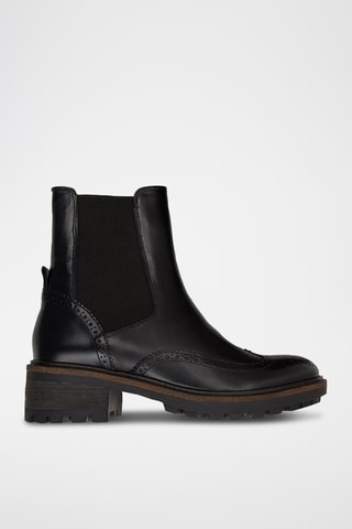 Bottines Chelsea en cuir de veau - Noir