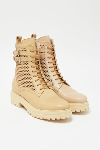 Bottines en cuir de veau - Beige