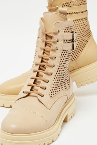 Bottines en cuir de veau - Beige