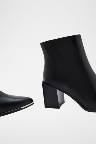Bottines en cuir de veau Montana - Noir