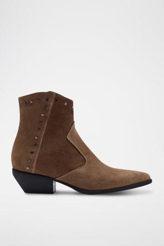 Bottines en cuir de veau Monterey - Taupe