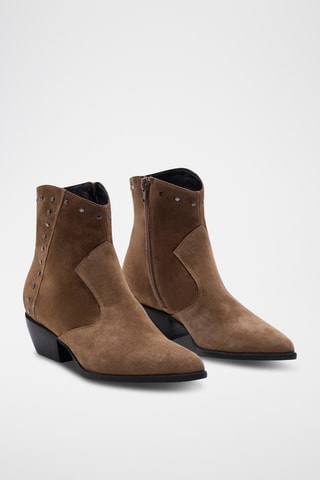 Bottines en cuir de veau Monterey - Taupe