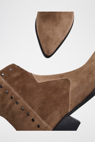 Bottines en cuir de veau Monterey - Taupe