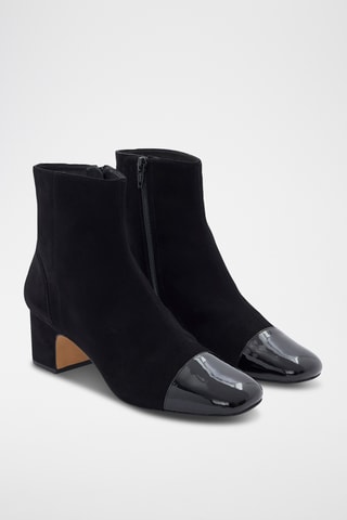 Bottines en cuir de chèvre nubuck Kery - Noir