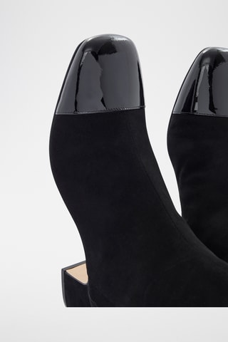 Bottines en cuir de chèvre nubuck Kery - Noir