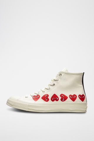 Sneakers montantes Converse x Comme des Garçons PLAY Chuck 70 - Blanc