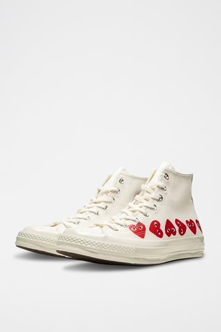 Sneakers montantes Converse x Comme des Garçons PLAY Chuck 70 - Blanc