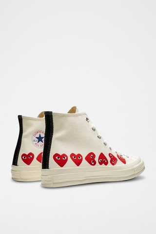 Sneakers montantes Converse x Comme des Garçons PLAY Chuck 70 - Blanc