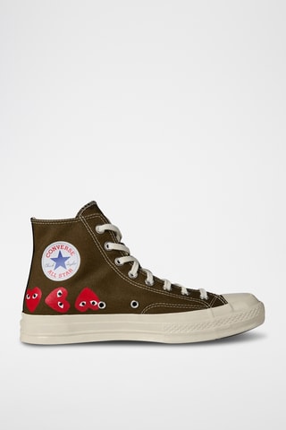 Sneakers montantes Converse x Comme des Garçons PLAY Chuck 70 - Kaki