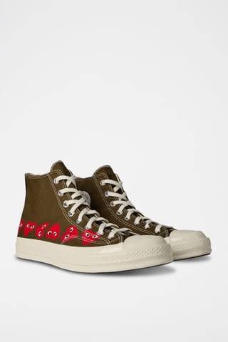 Sneakers montantes Converse x Comme des Garçons PLAY Chuck 70 - Kaki