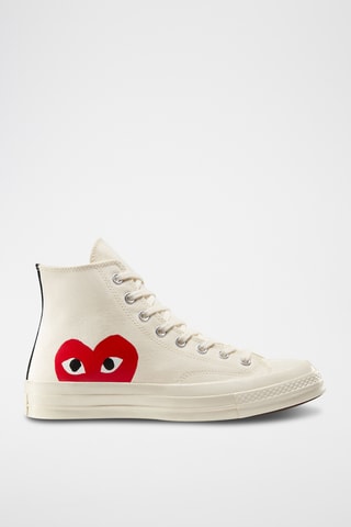 Sneakers montantes Converse x Comme des Garçons PLAY Chuck 70 - Blanc