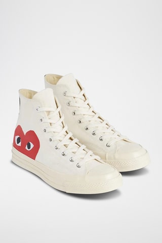 Sneakers montantes Converse x Comme des Garçons PLAY Chuck 70 - Blanc