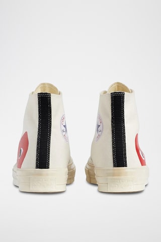Sneakers montantes Converse x Comme des Garçons PLAY Chuck 70 - Blanc